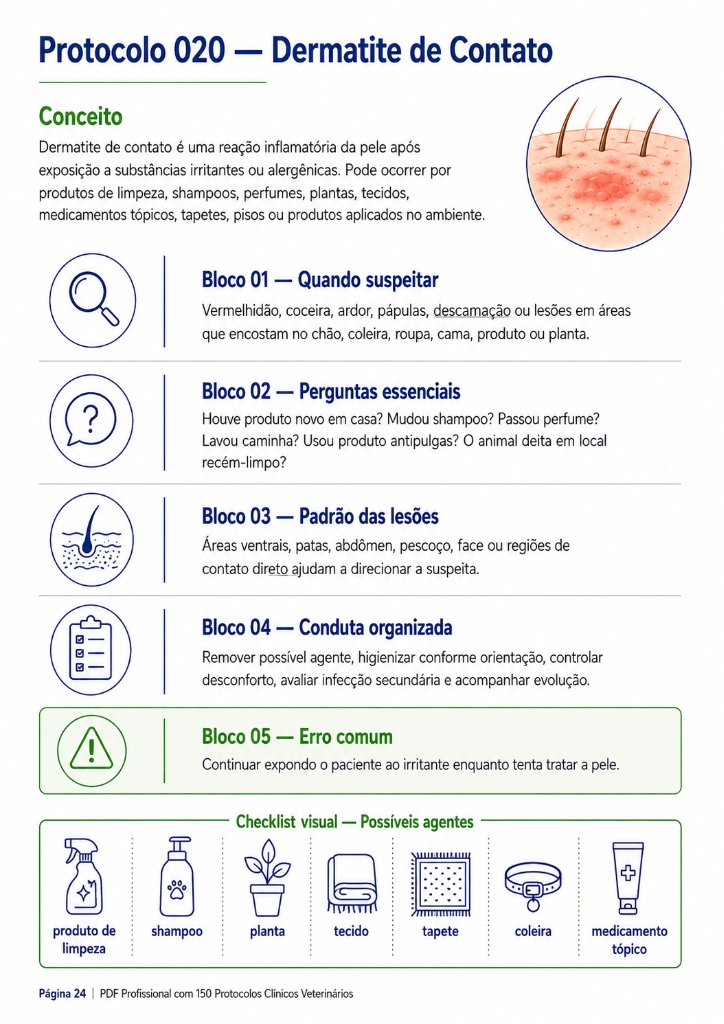 Protocolo 020 — Dermatite de Contato